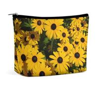 Borsa per il trucco, borse cosmetiche personalizzate per le donne, Crisantemi al sole, 7.3cm L x 15cm W x 5.9cm H, Beauty case