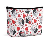 Borsa per il trucco, borse cosmetiche personalizzate per le donne, Cuore d'amore, 7.3cm L x 15cm W x 5.9cm H, Astuccio per trucchi
