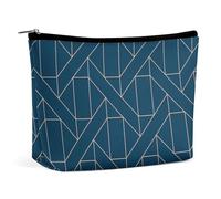 Borsa per il trucco, borse cosmetiche personalizzate per le donne, Linea regola d'oro, 7.3cm L x 15cm W x 5.9cm H, Astuccio per trucchi