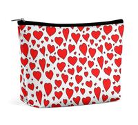 Borsa per il trucco, borse cosmetiche personalizzate per le donne, Modello di amore dei cartoni, 7.3cm L x 15cm W x 5.9cm H, Beauty case