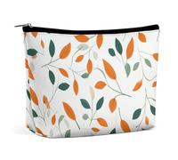 Borsa per il trucco, borse cosmetiche personalizzate per le donne, Modello semplice del ramo di un albero, 7.3cm L x 15cm W x 5.9cm H, Astuccio per trucchi