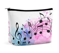 Borsa per il trucco, borse cosmetiche personalizzate per le donne, Nota Musica, 7.3cm L x 15cm W x 5.9cm H, Beauty case