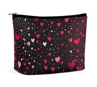 Borsa per il trucco, borse cosmetiche personalizzate per le donne, Romanticismo artistico, 7.3cm L x 15cm W x 5.9cm H, Beauty case