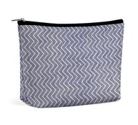 Borsa per il trucco, borse cosmetiche personalizzate per le donne, Texture Arte Bianca, 7.3cm L x 15cm W x 5.9cm H, Astuccio per trucchi