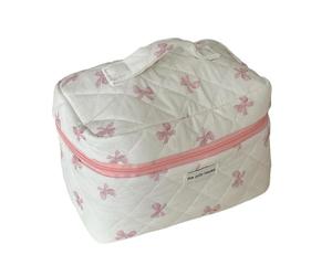 Borsa per il trucco carina da viaggio per cosmetici da viaggio per pennelli da trucco da viaggio di lavoro rosa, rosa, 25cmx16cmx15cm, come descrizione