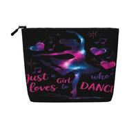 Borsa per il trucco "Chi ama ballare" - Borsa da viaggio in canapa sintetica, organizer per articoli da toeletta, portamonete con cerniera