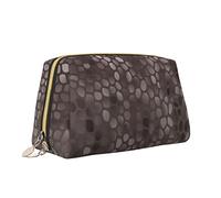 Borsa per il trucco classica con stampa a pelle di serpente borsa da toilette versatile borsa cosmetica di grande capacità per le donne, bianco, Taglia unica, Beauty case