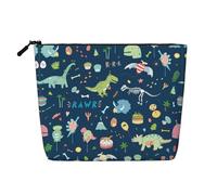 Borsa per il trucco colorata con elefante e Lea di grande capacità, borsa da toilette resistente all'acqua con cerniera portatile