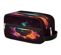 Borsa per il trucco colorata con segno magico etnico per donne, uomini, bambini, ragazze e ragazzi, borsa da bagno da viaggio per articoli da toeletta cosmetici organizer da doccia, Colore, Taglia