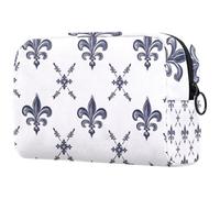 Borsa per il trucco con albero della vita estetico con luna e farfalle colorate e fiori piccola borsa per il trucco per le donne borsa cosmetica con cerniera accessori di bellezza borsa organizer