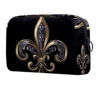 Borsa per il trucco con albero della vita estetico con luna e farfalle colorate e fiori piccola borsa per il trucco per le donne borsa cosmetica con cerniera accessori di bellezza borsa organizer