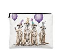 Borsa per il trucco con animali per celebrazioni, graziose borse da viaggio per cosmetici da donna, piccola borsa portatile in tessuto con cerniera, regalo di compleanno per articoli da toeletta