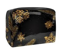 Borsa per il trucco con Babbo Natale e bambini nel quartiere per borsa portatile da viaggio organizer per articoli da toeletta Beauty Bag per donne, Multicolore 07, 18.5x7.5x13cm/7.3x3x5.1in, Beauty