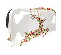 Borsa per il trucco con Babbo Natale e bambini nel quartiere per borsa portatile da viaggio organizer per articoli da toeletta Beauty Bag per donne, Multicolore 10., 18.5x7.5x13cm/7.3x3x5.1in, Beauty