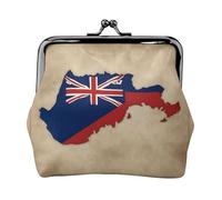 Borsa per il trucco con bandiera delle Isole Cayman map02, piccola borsa per il trucco, borsa portaoggetti per carte di credito con serratura a bacio, borsa per riporre carte di credito, borsa