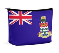 Borsa per il trucco con bandiera delle isole Cayman per borsa cosmetica da viaggio, organizer per articoli da toeletta per donne