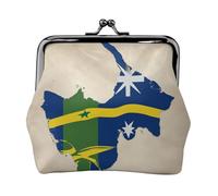 Borsa per il trucco con bandiera delle Isole Salomone map02, piccola borsa per il trucco, borsa per riporre carte di credito con lucchetto a bacio, borsa portaoggetti multifunzione retrò compatta,
