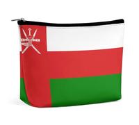 Borsa per il trucco con bandiera dell'Oman, per borsetta, borsa cosmetica, organizer da viaggio per articoli da toeletta per donne