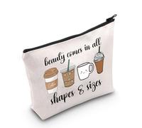 Borsa per il trucco con caffè ghiacciato Boujee Coffee Boujee Regali Beauty disponibile in tutte le forme e dimensioni Borsa con cerniera Self Love, Forme Taglie UK