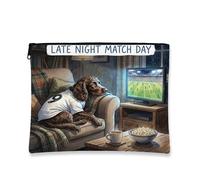 Borsa per il trucco con cane Boykin Spaniel, divertente borsa da viaggio per divano da notte, borsa da viaggio per donne, piccola borsa portatile in tela con cerniera, borsa da toilette per animali