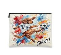 Borsa per il trucco con cane Cocker Spaniel, borsa da viaggio per cosmetici ad acquerello per donne, piccola borsa portatile in tela con cerniera, borsa da toilette per animali domestici, 17,8 x 22,9