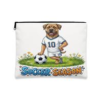 Borsa per il trucco con cane corso, borsa da viaggio per cosmetici, borsa da viaggio per donne, piccola borsa portatile in tela con cerniera, borsa da toeletta per animali domestici, 17,8 x 22,9 cm