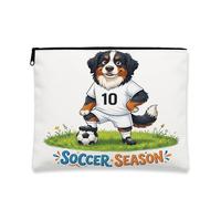 Borsa per il trucco con cane da montagna del Bernese, borsa da viaggio per donne e ragazze, borsa portatile per animali domestici, piccola tela con cerniera, 17,8 x 22,9 cm