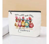 Borsa per il trucco con cane e mamma, simpatica borsa per cosmetici da donna, organizer da viaggio, con cerniera, bradipi amanti regali per donne, LCS Multicolore 02496, 9.6 × 7 × 0.5 inches, Moda