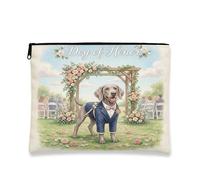Borsa per il trucco con cane Weimaraner, borsa da viaggio per donne, regali per ragazze, organizer portatile per animali domestici, piccola tela con cerniera, 17,8 x 22,9 cm