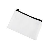 Borsa per il trucco con cerniera Accessori da viaggio multicolori Custodia in tela Borsa multiuso Astuccio per matite Arancione, Beige, as description, come descrizione