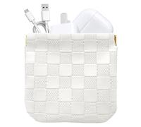 Borsa per il trucco, con chiusura automatica e organizzatore, organizer per trucco da viaggio, per ragazze e studenti, professionisti, spose, viaggi, palestra, matrimonio, spiaggia, bianco