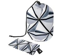 Borsa per il trucco con coulisse, a forma di barile, borsa per cosmetici da viaggio, borsa per il trucco, organizer pieghevole per articoli da toeletta per donne e ragazze, struttura architettonica