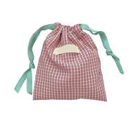 Borsa per il trucco con coulisse Borsa cosmetica portatile a quadri Borsa da toeletta Borsa da toilette Borsa da viaggio Borsa da viaggio Organizzatori di gioielli, Rosso, as described