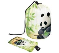 Borsa per il trucco con coulisse, borsa da viaggio per cosmetici di grande capacità, con piccola borsa con cerniera, borsa da toilette portatile da donna, con fiocchi di neve rossi e bianchi natalizi,