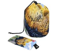 Borsa per il trucco con coulisse, borsa da viaggio per cosmetici di grande capacità, con piccola borsa con cerniera, borsa da bagno portatile per articoli da toeletta, regalo per donne, recinto di