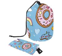 Borsa per il trucco con coulisse, borsa da viaggio per cosmetici di grande capacità, con piccola borsa con cerniera, borsa da toilette portatile per donne, dinosauri albero, Multicolore 15., Taglia
