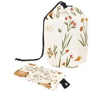 Borsa per il trucco con coulisse, borsa da viaggio per cosmetici di grande capacità, con piccola borsa con cerniera, borsa da toilette portatile da donna, margherita Capybaras, Multicolore 5., Taglia