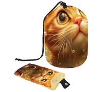 Borsa per il trucco con coulisse, borsa da viaggio per cosmetici di grande capacità, con piccola borsa con cerniera, borsa da toilette portatile per donne, recinto di pulcini con fiori primaverili,