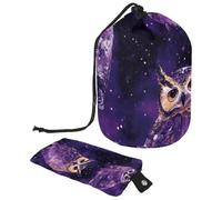 Borsa per il trucco con coulisse, borsa da viaggio per cosmetici di grande capacità, con piccola borsa con cerniera, borsa da toilette portatile da donna, margherita Capybaras, Multicolore 7, Taglia