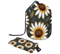 Borsa per il trucco con coulisse, grande capacità, borsa da viaggio per cosmetici con piccola borsa con cerniera, borsa da toilette portatile per donne, riccio funghi, Multicolore 2., Taglia unica,