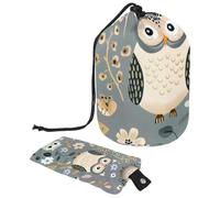 Borsa per il trucco con coulisse, grande capacità, borsa da viaggio per cosmetici con piccola borsa con cerniera, borsa portatile per il lavaggio pigro, borsa da toilette regalo per donne, dinosauri,