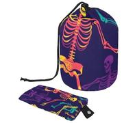 Borsa per il trucco con coulisse, grande capacità, borsa da viaggio per cosmetici con piccola cerniera, borsa portatile per il lavaggio pigro, borsa da toilette regalo per donne, magnolie floreali,