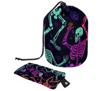 Borsa per il trucco con coulisse, grande capacità, borsa da viaggio per cosmetici con piccola cerniera, borsa portatile per il lavaggio pigro, borsa da toilette regalo per donne, magnolie floreali,