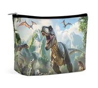 Borsa per il trucco con dinosauri, borse per donna con cerniera, borsa da viaggio per articoli da toeletta, borse per il trucco, cosmetici