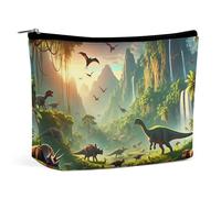 Borsa per il trucco con dinosauri, borse per donna con cerniera, borsa da viaggio per articoli da toeletta, borse per il trucco, cosmetici