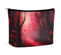 Borsa per il trucco con fiori luminosi magici per borsetta, borse per donna con cerniera, pochette da viaggio per articoli da toeletta, borse per il trucco per articoli da toeletta e cosmetici