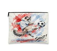 Borsa per il trucco con gatti Ragdoll, borsa da viaggio per cosmetici ad acquerello, per donne e ragazze, piccola borsa portatile in tela con cerniera per animali domestici, 17,8 x 23,