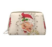 Borsa per il trucco con girasoli,Grande sacchetto cosmetico in pelle portatile,Borsa da viaggio organizer impermeabile per articoli da toeletta, Merry Christmas., Taglia unica