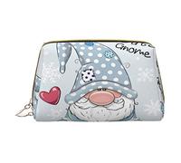 Borsa per il trucco con gufi carini,Sacchetto cosmetico in pelle portatile,Borsa da toilette impermeabile da viaggio, Gnomo carino, Taglia unica