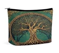 Borsa per il trucco con mandala dell'Albero della Vita Celtico, organizer da viaggio per articoli da toilette, pochette cosmetica per donna, regalo di compleanno per mamma, ragazze, donne e sorelle